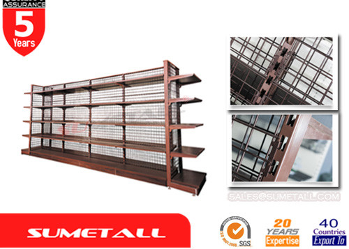 China Estantería de la tienda de la góndola del metal/estantería de los grandes almacenes con el panel de malla de alambre proveedor