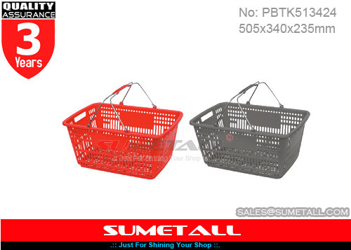 China Cestas de compras plásticas del ultramarinos gris rojo del color para las tiendas al por menor/supermercado proveedor